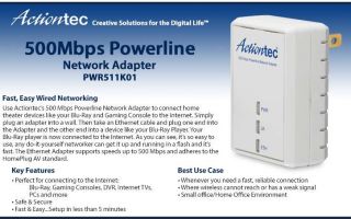 Buy the Actiontec 500Mbps Powerline Network Adapter Kit  