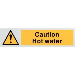 Caution Hot Water Sign   Health & Safety Signs   Workwear  Tools 