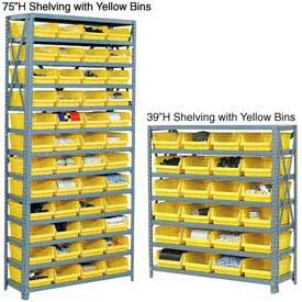 Sturdy Steel Shelving With Plastic Bins Allow You To Fully View 