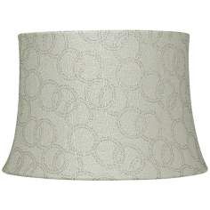 Textured Silver Circle Celadon Lamp Shade 10x12x8 (Spider)