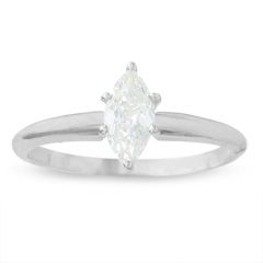 CT. Marquise Diamond Solitaire Engagement Ring in 14K White Gold 