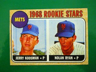 1968 TOPPS #177 METS ROOKIE STARS NOLAN RYAN NM/MT CENTERED