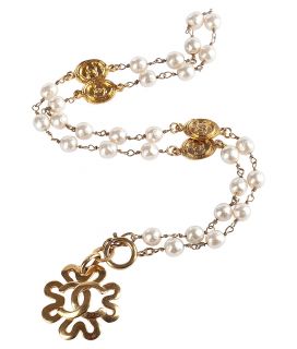 Chanel Vintage Jewelry Golden Pearl Necklace  Damen  Schmuck 