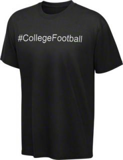 College Football Hashtag Black T Shirt 