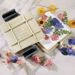 The Microwave Flower Press   Large   Hammacher Schlemmer 