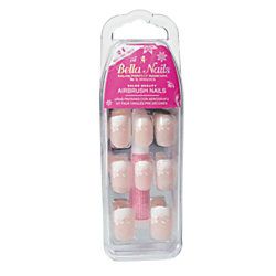 Sally Beauty   D Nail Tips White Flower/Pink Base  