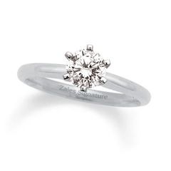 CT. Diamond Solitaire Engagement Ring in 18K White Gold 