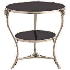 Arteriors Home Aries Polished Nickel & Marble Table