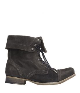 Suede Military Cuff Boot, Women, Boots & Shoes, AllSaints Spitalfields