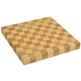 Checkered Square Butcher Block Cutting Board at Brookstone—Buy Now