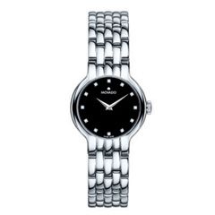 Ladies Movado Stainless Steel Bracelet Watch with Diamond Accents 
