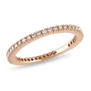 CT. T.W. Diamond Eternity Anniversary Band in 10K Rose Gold   View 