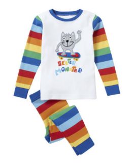 Mothercare Skater Monster Skinny Pyjamas   pyjamas   Mothercare