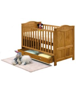 Tutti Bambini Jake Fixed Side Cot Bed With Drawer   Beech Finish   cot 