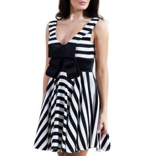 Forever Unique Black/White Hattie Stripe Dress