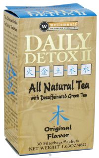 Wellements   Daily Detox II Tea with Decaffeinated Green Tea Original 