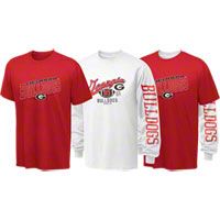 Georgia Bulldogs Youth Long Sleeve/Short Sleeve 3 in 1 T Shirt Combo 