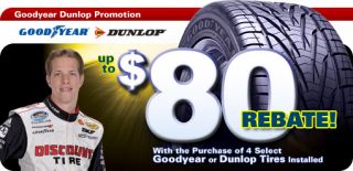 Up To $80 Visa Prepaid Card With Purchase of 4 Select Goodyear or 