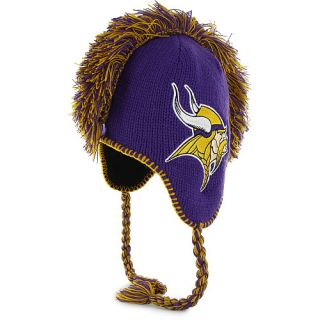 Mens 47 Brand Minnesota Vikings Mohican Mohawk Knit Hat with Tassles 