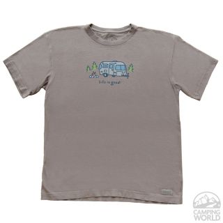 Life is good Airstream/Campfire T Shirts, Dark Brown   Product 