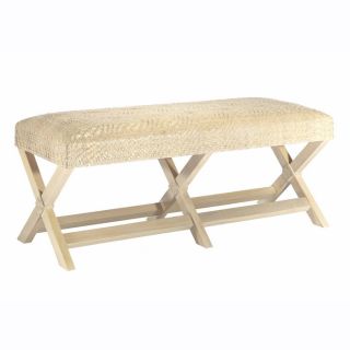 Selamat Designs Riva Bench with Hourglass Weave at Brookstone—Buy 