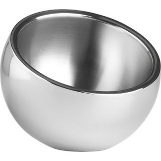 stainless steel snack bowl in serving pieces  CB2