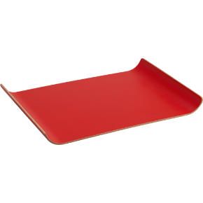 CB2   scroll red tray  