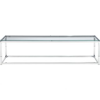 smart glass top coffee table in accent tables  CB2