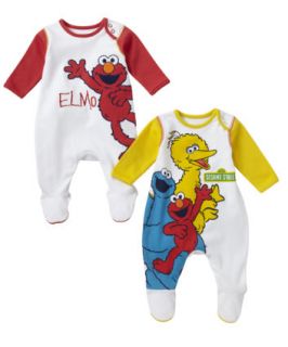 Sesame Street All in One  2 Pack   all in ones   Mothercare