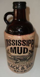 Mississippi Mud Slow Brewed Black & Tan Beer Jug Great Condition