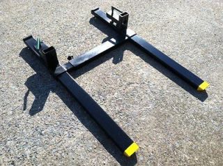 Clamp on Heavy Duty Pallet Forks and adjustable Stabilizer Bar for 