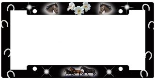   Plate Frame Gifts Girls Ladies Horses Horseshoes Flowers Lillies
