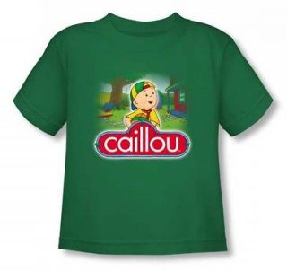 Caillou Back Yard Toddler Kelly Green T Shirt CLU112 TT
