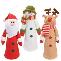 Bulk Christmas Character Felt Tree Toppers at DollarTree