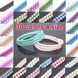   30 COLOUR GLASS PEARL BEADS FIRST CLASS FASHION JEWELRY FAUX PEARL a5