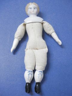 vintage Antique German? Porcelain China Head Doll (6 tall)