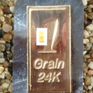 ** Pure (24k) Gold Bar 1 Grain With COA