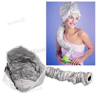 Silver Home Salon Soft Hair Dryer Bonnet Hood Attachment