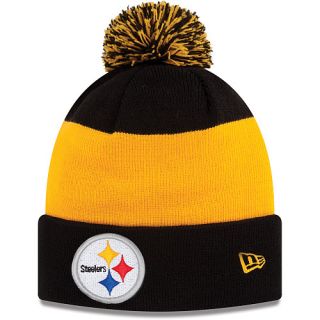 Mens New Era Pittsburgh Steelers On Field Classic Knit Hat    