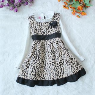BEAUTIFUL LEOPARD PRINT DRESS AND TOP BABY GIRL LEOPARD PRINT DRESS 