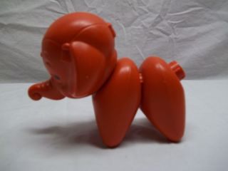 Vintage Tupperware Elephant Orange Tupper Toy Nice