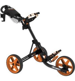 New Clicgear 3 Wheel Golf Cart Model 3.0  Charcoal Orange