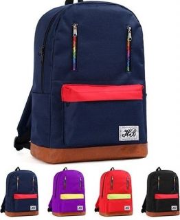 New Rainbow Zipper Women Ladys Girls Mens Unisex Backpack Bookbags 
