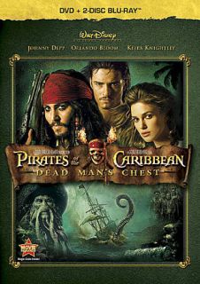 Pirates of the Caribbean Dead Mans Chest Blu ray DVD, 2011, 3 Disc 