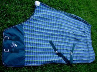 Horse Cotton Sheet Blanket Rug Summer Spring LimeGreen 74 12068