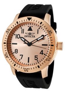 Invicta 11424 Watches,Mens Specialty Rose Dial Black Polyurethane 