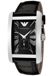 Emporio Armani AR0143 Watches,Mens Classic Black Dial Black Embossed 
