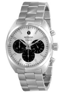 Movado 0606365 Watches,Mens Datron Silver and Black Chronograph Dial 