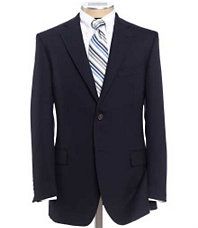 Executive 2 Button Wool Blazer  Navy with Gold Buttons  Sizes 44 52