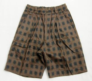 New GIORGIO ARMANI Italy Brown Linen Chinos Shorts S Small MSRP $295